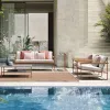Modern Durable Waterproof Comfortable Rocking Aluminum Outdoor Sofa Set for Garden