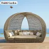 Modern Eco-Friendly Rattan Chair Pool Chair Outdoor Sunbed Daybed Garden Sun Lounger for Living Room Park Use