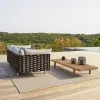 Modern Eco-Friendly Waterproof Rattan Outdoor Leisure Sofa Set for Apartment Courtyard Villa Balcony Garden Park High Quality