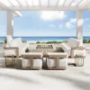 Modern Elegant Teak Garden Sofa Patio Hotel Villa Outdoor Furniture Comfortable Leisure Single Garden Sofa