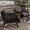 Modern European Style Villa Garden Sofa Set with Aluminum Frame Durable Waterproof Outdoor Furniture for Hotel Living Room