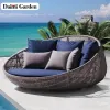 Modern Garden Furniture Resort Leisure Hotel Patio Swimming Pool Outdoor Cane Rattan Park Beach Chair Sun Lounger Beach Bed