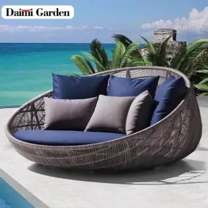 Modern Garden Furniture Resort Leisure Hotel Patio Swimming Pool Outdoor Cane Rattan Park Beach Chair Sun Lounger Beach Bed