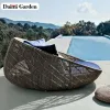 Modern Garden Furniture Resort Leisure Hotel Patio Swimming Pool Outdoor Cane Rattan Park Beach Chair Sun Lounger Beach Bed