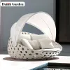 Modern Garden Furniture Resort Leisure Hotel Patio Swimming Pool Outdoor Cane Rattan Park Beach Chair Sun Lounger Beach Bed