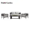 Modern Garden Rope Rattan Sofa Set for Hotel Villa Outdoor Use with Waterproof Cushions-Durable Eco-Friendly Furniture
