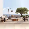 Modern Garden Set Outdoor Teak Wood Sofa Set Waterproof Cushions for Bedroom Hotel Patio Backyard Park Pool Side