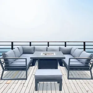 Modern High-End Luxury Outdoor Conversation Sets Garden Aluminium Furniture for Hotel Courtyard Park Use-Durable Waterproof