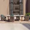 Modern High End Outdoor Villa Garden Sofa Set with Waterproof PE Wicker Rattan Quick-Dry Cushions Durable Weather Resistant