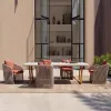 Modern High End Outdoor Villa Garden Sofa Set with Waterproof PE Wicker Rattan Quick-Dry Cushions Durable Weather Resistant