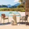 Modern High-End Waterproof PE Wicker Rattan Garden Sofa Set Chair Customizable Outdoor Furniture for Courtyard Park Use