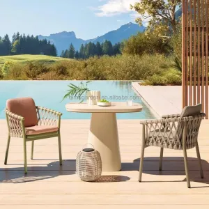 Modern High-End Waterproof PE Wicker Rattan Garden Sofa Set Chair Customizable Outdoor Furniture for Courtyard Park Use