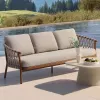 Modern High-End Waterproof PE Wicker Rattan Garden Sofa Set Chair Customizable Outdoor Furniture for Courtyard Park Use