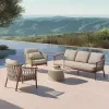 Modern High-End Waterproof PE Wicker Rattan Garden Sofa Set Chair Customizable Outdoor Furniture for Courtyard Park Use