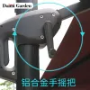 Modern Large Aluminum Outdoor Sunshade Umbrella UV-Proof Waterproof Foldable Stylish Design Courtyard Furniture Granite Base