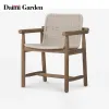 Modern Leisure Outdoor Dining Set Teak Anti-Corrosion Rattan Wood Furniture Open-Air Balcony Garden Chair Sofa Table Hotel Villa