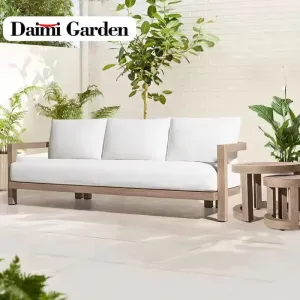 Modern Lounge Sofa Set Durable Teak Outdoor Furniture Eco-Friendly Waterproof Rust Proof for Villa Apartment Hotel Courtyards
