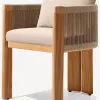 Modern Luxury Comfortable Durable Outdoor Furniture Patio Chair Table Set Teak Wood Dining Waterproof Garden Park School