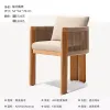 Modern Luxury Comfortable Durable Outdoor Furniture Patio Chair Table Set Teak Wood Dining Waterproof Garden Park School