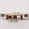 Modern Luxury Comfortable Waterproof Durable Aluminum Outdoor Furniture Patio Chair Table Set for Garden Dining