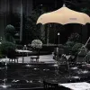 Modern Luxury Outdoor Commercial Aluminum Garden Patio Umbrella Granite Base Waterproof Sun Shade Full Color Outdoor Furniture
