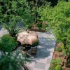 Modern Luxury Outdoor Commercial Aluminum Garden Patio Umbrella Granite Base Waterproof Sun Shade Full Color Outdoor Furniture