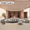 Modern Luxury Rattan Outdoor Sofa Set for Apartment Courtyard Park Villa Hotel Use-Waterproof Eco-Friendly Customized Service