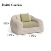 Modern Luxury Rattan Outdoor Sofa Set for Apartment Courtyard Park Villa Hotel Use-Waterproof Eco-Friendly Customized Service