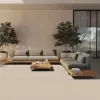 Modern Luxury Solid Teak Eco-Friendly Outdoor Garden Sofa Set for Courtyard Park Hotel Use Waterproof Durable