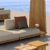 Modern Luxury Waterproof Teak Outdoor Sofa Set for Villa Hotel Use Durable Garden Sectional Furniture