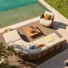 Modern More Design Teak Balcony Living Room Courtyard Wooden Patio Sectional Outdoor Garden Sofa