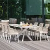 Modern Nordic Outdoor Dining Table Rattan Chairs Light Luxury Durable Waterproof Balcony Courtyard Garden Furniture Leisure