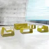 Modern Outdoor Aluminum Sofa Coffee Table Set for Hotel Villa Balcony Courtyard Rain Sun Protection Eco-Friendly Leisure