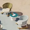 Modern Outdoor Garden Furniture Waterproof Rocking Leisure Chair with Rope Seat Courtyard Sofa Set for Hotel Use High Quality