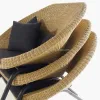 Modern Outdoor Leisure PE Wicker Rattan Sofa Set with Table Chair-Durable Waterproof Quick-Dry Cushions for Balcony Courtyard