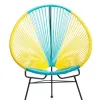 Modern Outdoor Oval Weave Rocking Lounge Chair Wicker Sun Chair Bistro Set Acapulco Chair Comfortable Durable Full Color Printed