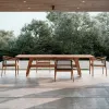 Modern Outdoor Patio Furniture Dining Table Set All Weather Teak Solid Wooden Garden Use High Quality