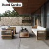 Modern Outdoor Rattan Garden Sofa Set Anti-Corrosion Waterproof Eco-Friendly Furniture for Apartment Courtyard Villa Leisure