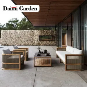 Modern Outdoor Rattan Garden Sofa Set Anti-Corrosion Waterproof Eco-Friendly Furniture for Apartment Courtyard Villa Leisure