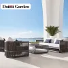Modern Outdoor Rattan Garden Sofa Set Anti-Corrosion Waterproof Eco-Friendly Furniture for Apartment Courtyard Villa Leisure