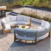 Modern Outdoor Rattan Sofa Set for Courtyard Park Hotel Villa Use Eco-Friendly Rust Proof Waterproof Durable Garden Furniture
