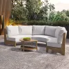 Modern Outdoor Rattan Sofa Set for Courtyard Park Hotel Villa Use Eco-Friendly Rust Proof Waterproof Durable Garden Furniture