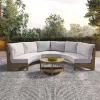Modern Outdoor Rattan Sofa Set for Courtyard Park Hotel Villa Use Eco-Friendly Rust Proof Waterproof Durable Garden Furniture