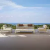Modern Outdoor Sofa Coffee Table Set Hotel Villa Balcony Courtyard Patio Waterproof All-weather Aluminum Alloy Leisure Furniture