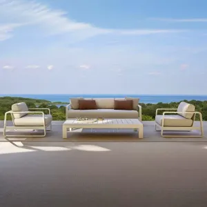 Modern Outdoor Sofa Coffee Table Set Hotel Villa Balcony Courtyard Patio Waterproof All-weather Aluminum Alloy Leisure Furniture