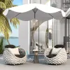 Modern Outdoor Sofa Set with Waterproof Cushions-Rattan Garden Furniture for Apartment Park Hotel Villa Use