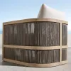 Modern Outdoor Solid Wood Sofa Set Anti-Corrosion Garden Furniture for Villa Hotel Balcony Courtyard Park HomeStay