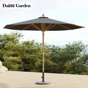 Modern Outdoor Sunshade Umbrella Aluminum Frame Waterproof Fabric Granite Base Full Color Printing for Outdoor Furniture