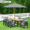 Modern Outdoor Sunshade Umbrella Aluminum Frame Waterproof Fabric Granite Base Full Color Printing for Outdoor Furniture