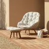 Modern Outdoor Teak Rattan Sofa Set with Chairs and Tables-Solid Wood Durable for Garden Courtyard Balcony Hotel Use
